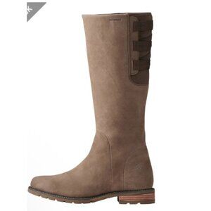 Ariat Clara H2O Work Boots Women 7.5 Brown Real Leather Tall Equestrian Full Zip